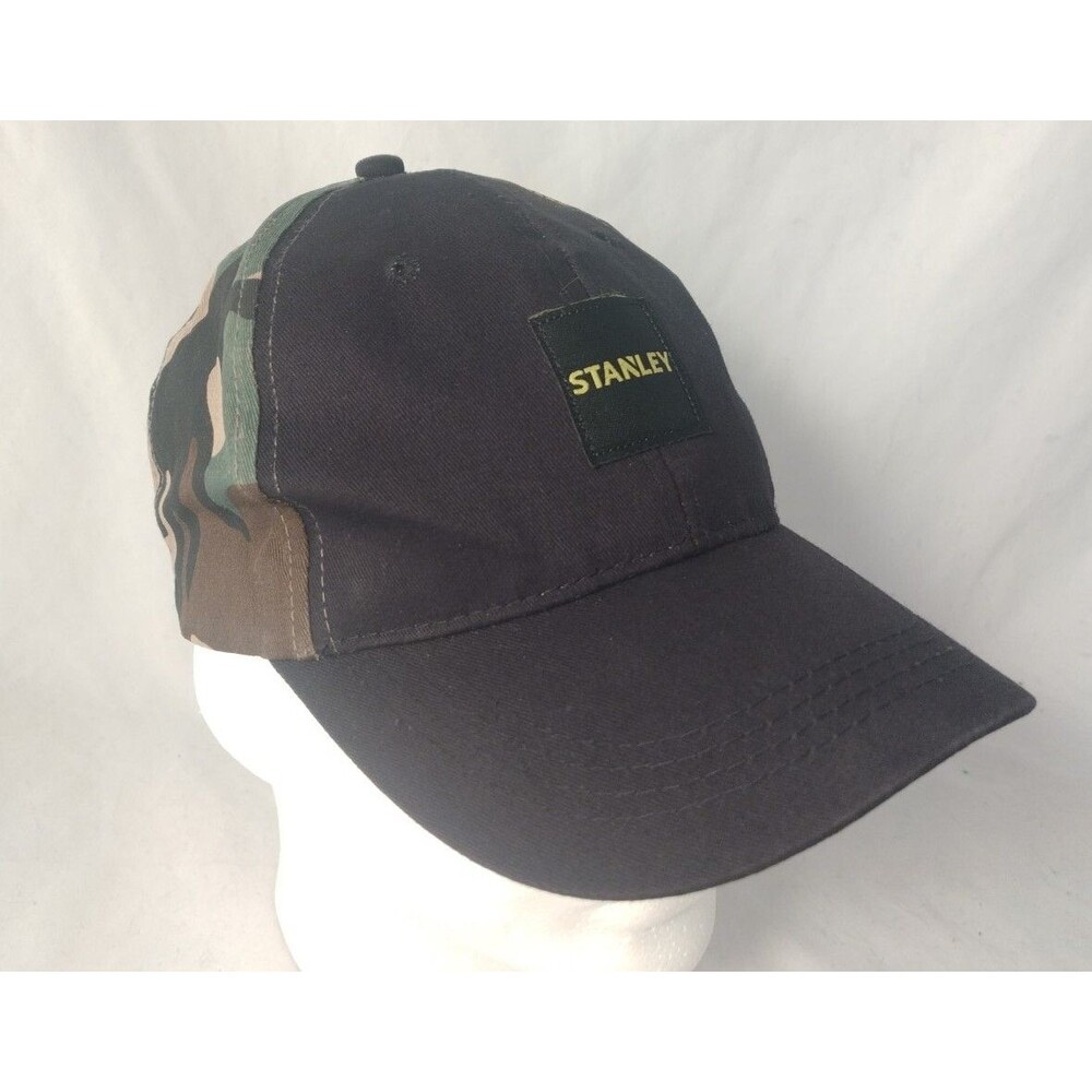 Stanley Tools Black & Camouflage Adjustable Snapback Hat/Cap-EXCELLENT!